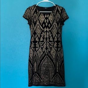 Black and Gold Formal Dress